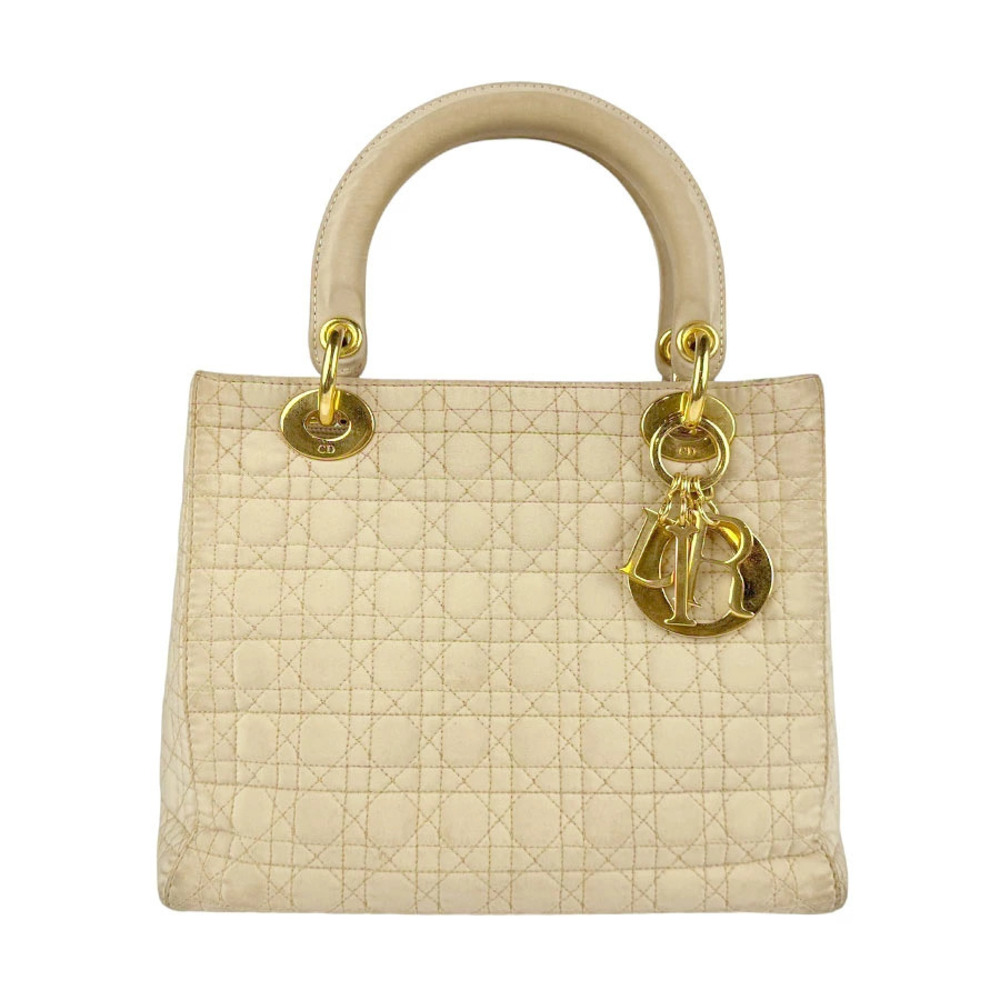 Christian Dior Lady handbag beige gold